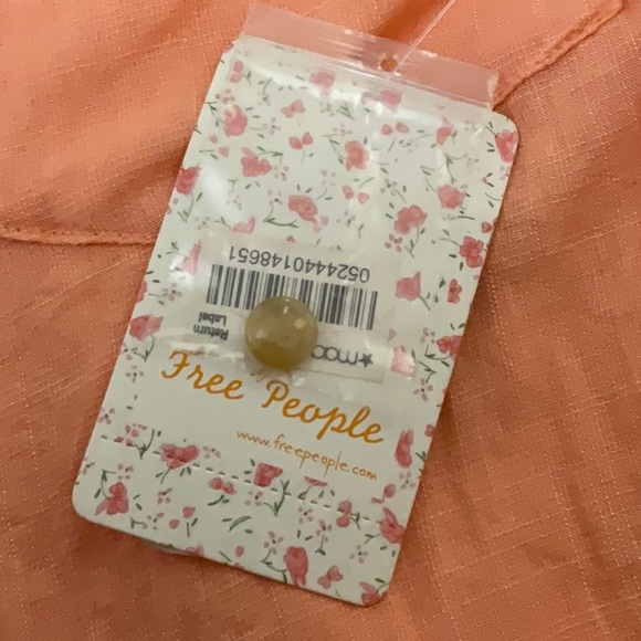 Free People Women’s Sheer High Low Button Down - Picture 11 of 12